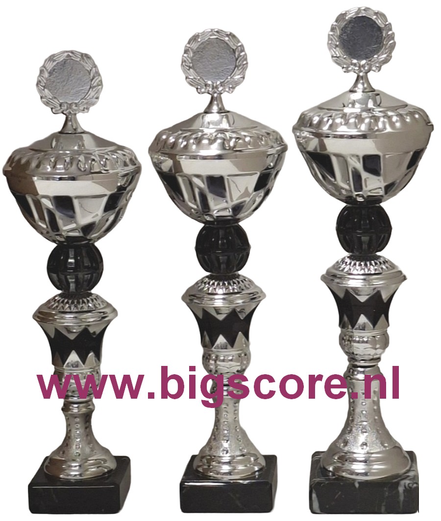 BS 2606 Beker Zwart-Zilver LAATSTE 2 x Serie OP=OP!!